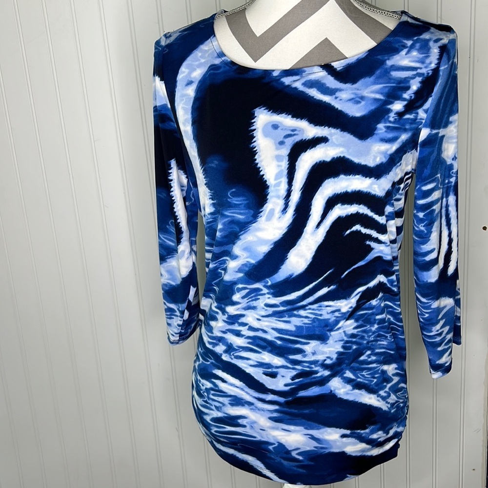 Chicos Abstract Half Peekaboo Sleeves Tunic Chicos Size 0=4